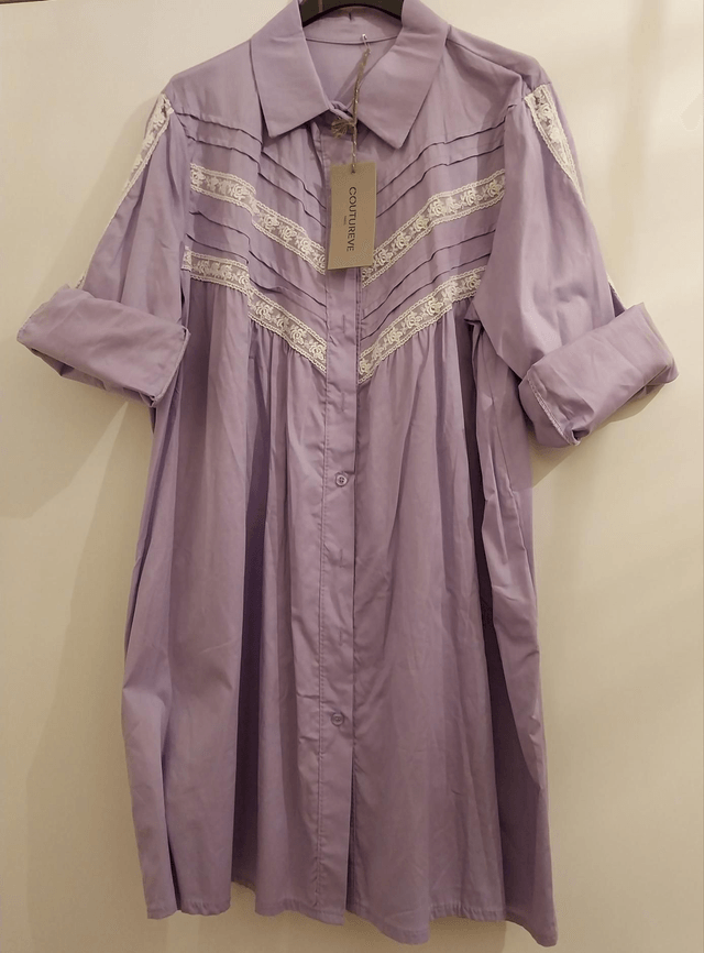 Tunique longues manches  mauve