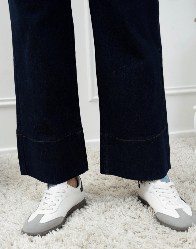 Jean wide leg brut