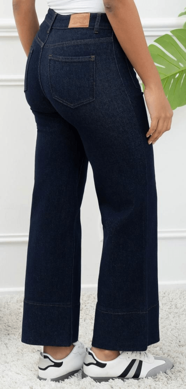 Jean wide leg brut