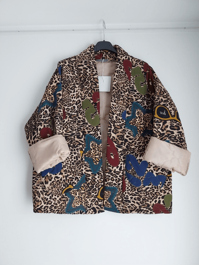 Veste matelassée imprimé Léopard 