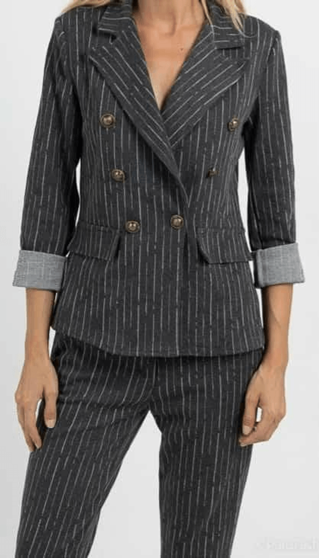 Veste rayée croisée 