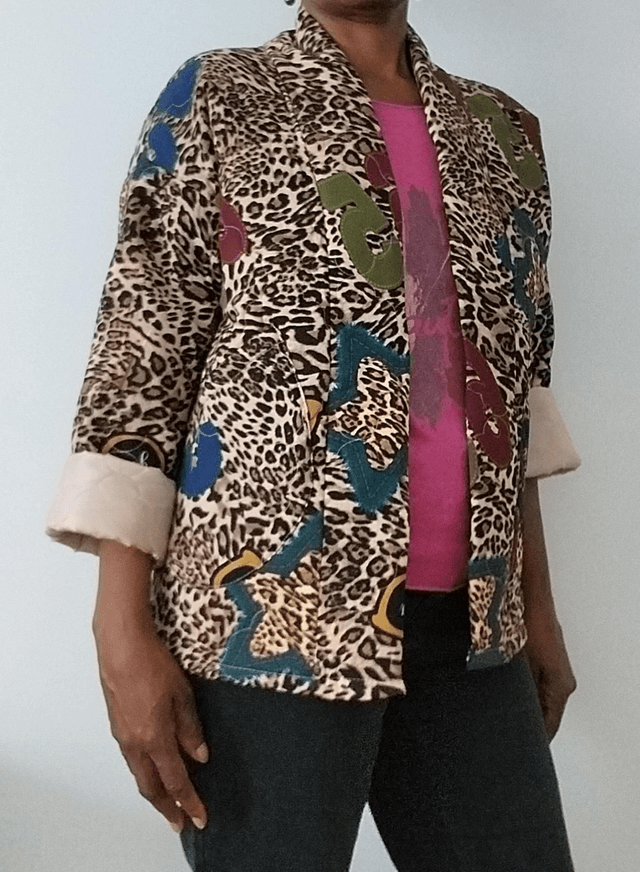 Veste matelassée imprimé Léopard 