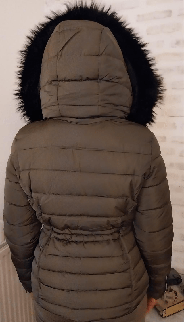 Doudoune avec capuche amovible kaki 