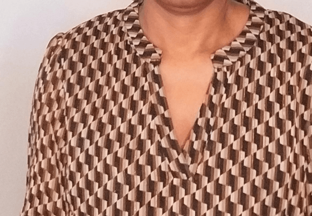 Robe imprimée marron
